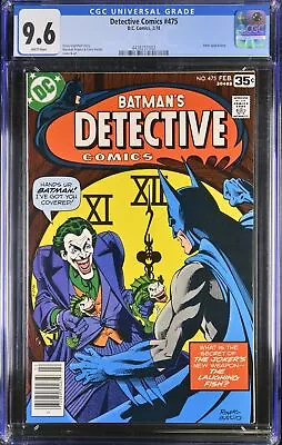 Buy Detective Comics #475 CGC NM+ 9.6 White Pages Batman Joker Fish Cover! • 278.80£