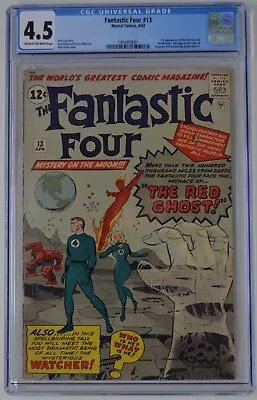 Buy Fantastic Four # 13 (1963) CGC 4.5 CREAM TO OFF-WHITE Pages • 582.46£