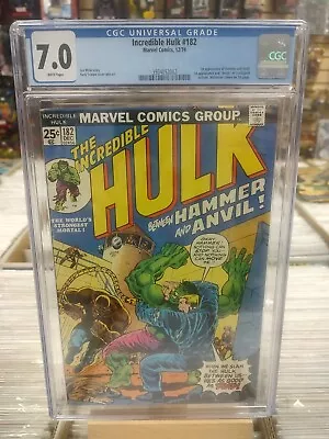 Buy Incredible Hulk 182 CGC 7.0 Wolverine Cameo • 135.91£