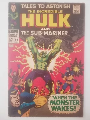 Buy Incredible Hulk And Sub Mariner # 99 Tales To Astonish Silver Age (1968) • 8.54£