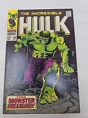 Buy INCREDIBLE HULK #105- 1ST Appearance Missing Link Marvel 1968 6.0 • 56.68£