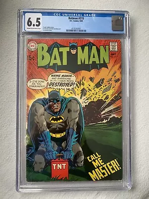 Buy Batman #215 CGC 6.5 Wayne Manor Explosion Cover 1969 Immaculate Case • 95£