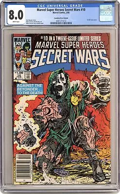 Buy Marvel Super Heroes Secret Wars Canadian Price Variant #10 CGC 8.0 1985 • 85.43£