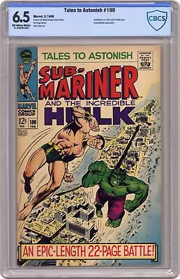 Buy Tales To Astonish #100 CBCS 6.5 1968 21-2F3E3D3-033 • 93.19£