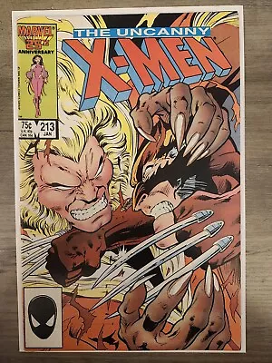 Buy Uncanny X-Men #213 Sabretooth Vs. Wolverine! Psylocke Joins X-Men! Marvel 1987 • 15.52£