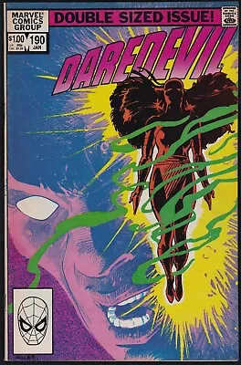 Buy Marvel Comics DAREDEVIL #190 Elektra Black Widow Frank Miller 1983 VF-! • 5.45£