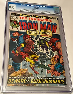 Buy Iron Man #55 Marvel Comics 1973 CGC Graded 4.0 *1st Appearance Of Thanos & Drax* • 279.57£