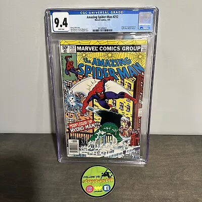 Buy Amazing Spider-man #212 Cgc 9.4 1st Hydro-man Newsstand White Pages Marvel • 116.49£
