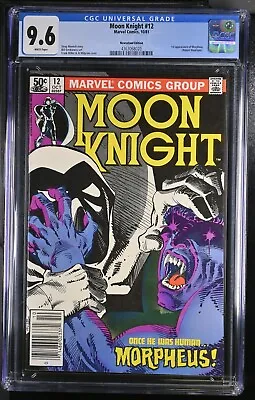 Buy Moon Knight #12 - Cgc 9.6 - Wp - Nm+ Newsstand - 1st Morpheus - Sienkiewicz • 46.60£