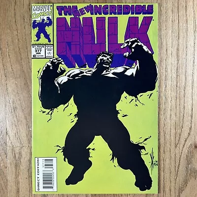 Buy Incredible Hulk #377 Rare 3rd Printing 1st Prof Hulk Marvel Comics 1991 VFNM HTF • 310.60£