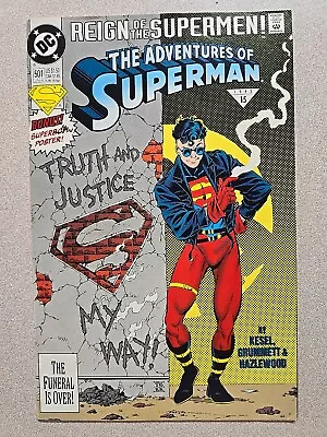 Buy THE ADVENTURES OF SUPERMAN DC Comic No. 501 1993 15  REIGN OF THE SUPERMEN! B/B! • 7.77£