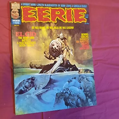 Buy EERIE   1976 #66 Warren Publishing Horror Magazine Comic Book, Sanjulian, VF- • 15.52£