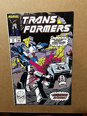 Buy Transformers #57 Low Print  1st Overkill, Slugfest Marvel Comic 1989 • 11.18£