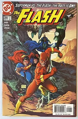 Buy The Flash #209 • KEY Flash & Superman Race! Michael Turner Cover! • 3.10£