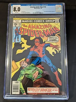 Buy Amazing Spider-Man #176 CGC Graded 8.0 Marvel 1978 White Pages Comic Book. • 41.94£