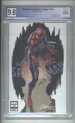 Buy Amazing Spider-Man #14 PGX  9.8 J Scott Campbell Exclusive, Cover A. Marvel 2019 • 100.96£