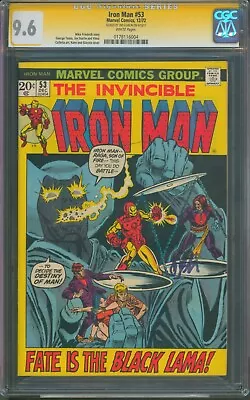 Buy Iron Man #53 ⭐ CGC 9.6 SIGNED By JIM STARLIN ⭐ Black Lama Marvel Comic 1972 • 271.04£
