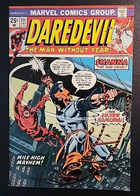 Buy 🔥 DAREDEVIL #111 🔑 KEY: 1st SILVER SAMURAI /SHE-DEVIL APP 💎 VF 1974 • 46.59£