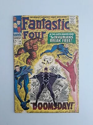 Buy Fantastic Four 59 Marvel Comics 1967 Dr Doom, Silver Surfer  • 31.06£