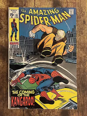 Buy Amazing Spider-Man #81 - 1st App Kangaroo - Marvel 1970 • 12.04£