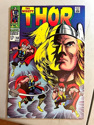 Buy Thor 158 VF/NM OWW - 1968 - Origin Thor Retold By Jack Kirby - Pretty Comic Book • 139.75£