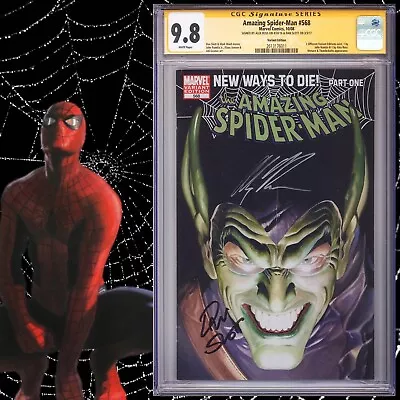 Buy CGC 9.8 SS Amazing Spider-Man #568 Variant Signed Alex Ross & Dan Slott 2008 • 407.72£