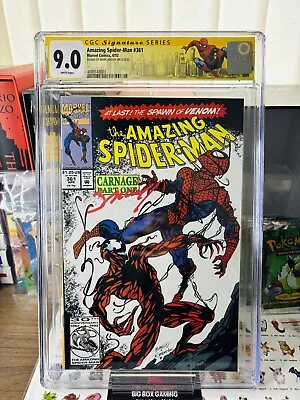 Buy AMAZING SPIDER-MAN #361 MARVEL 1992) CARNAGE 1st APP SIGNED MARK BAGLEY  CGC 9.0 • 300£