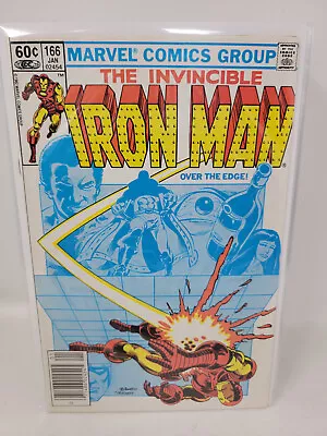 Buy IRON MAN #166 1983 Marvel 7.5 Newsstand LUKE MCDONNELL COVER ART • 6.98£