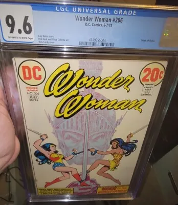 Buy Wonder Woman #206 CGC 9.6 Origin Of Nubia Key Appearance* Press For 9.8 DC 1973 • 582.46£