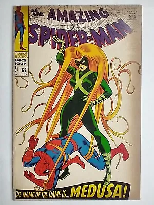 Buy Marvel Comics Amazing Spider-Man #62 John Romita Cover Featuring Medusa VG 4.0 • 48.45£
