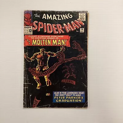 Buy Amazing Spider-man #28 1965 FR 1st Appearance Of  Molten Man Cent Copy • 48£