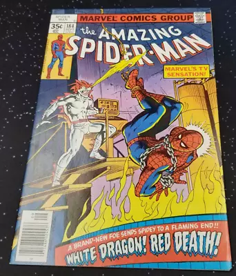 Buy Amazing Spiderman #184 1st App. New White Dragon Marvel Comics 1978 Raw Comic • 16.77£