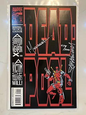 Buy Deadpool The Circle Chase # 1 (1993) Df Signed Nicieza & Madureira W/coa • 65£