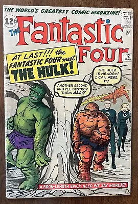 Buy Fantastic Four #12 1963 VG - • 621.28£