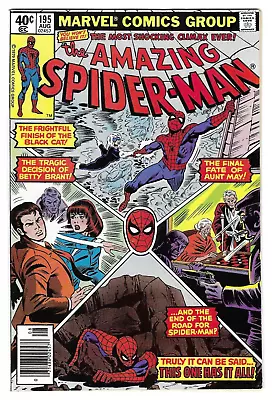 Buy Amazing Spider-Man #195 Newsstand 2nd Appearance And Origin Of Black Cat  1979 • 22.48£