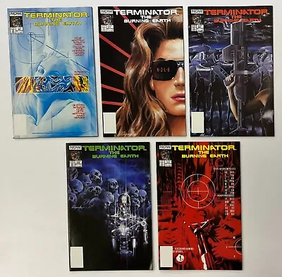Buy Terminator The Burning Earth #1-5 (1990) NOW Comics Set 1st Alex Ross Art VG+ • 31.06£