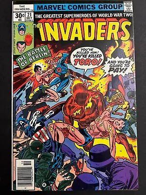 Buy Invaders 21 VF- -- Hitler App. Marvel 1977 • 7.77£