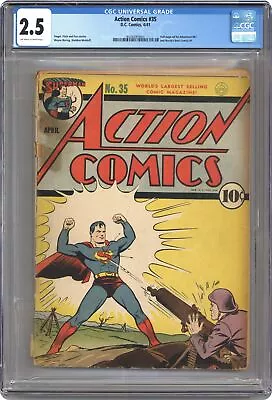 Buy Action Comics #35 CGC 2.5 1941 4225297002 • 823.21£
