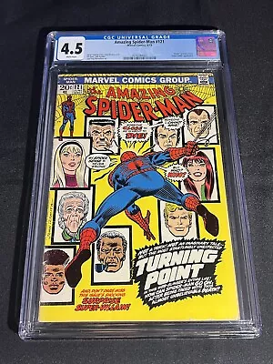 Buy CGC 4.5 Amazing Spider-Man #121 Marvel Comics 1973 Death Of Gwen Stacy • 232.97£