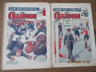 Buy Two Champion Comics 10 &  17 December 1949 • 1.50£
