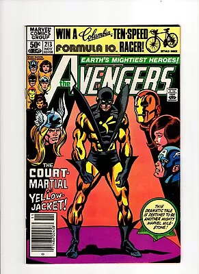 Buy AVENGERS #213 (1981): Key- Yellowjacket Trial: Newsstand: Nice Book! • 10.87£