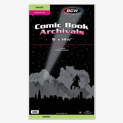 Buy Pack Of 25 BCW CGC Graded Comic Book Slab 2 Mil Clear Mylar Bags CBCS Sleeves • 24.78£