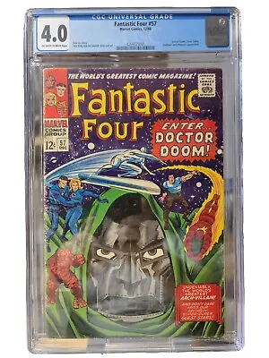 Buy Fantastic Four 57 Cgc 4.0 Enter Doctor Doom Silver Surfer Appearance Marvel 1966 • 69.89£
