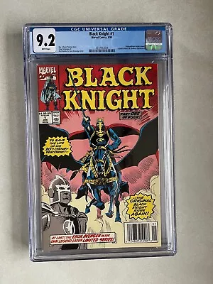 Buy BLACK KNIGHT #1 CGC 9.2 WHITE PAGES MARVEL COMICS 1990 1st Solo Series Key! • 34.56£