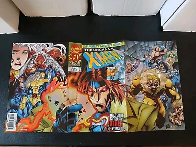 Buy Uncanny X-Men #350 (Marvel 1997) Wraparound Prisim Foil Cover VF/NM • 11.65£
