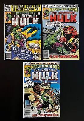 Buy *Marvel Super-Heroes The Incredible Hulk* #91, 98, 102 Lot Marvel Comics 1980 • 8.07£