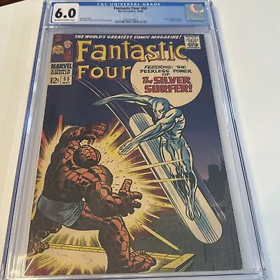 Buy Fantastic Four #55 ⭐ CGC 6.0 ⭐ Thing Vs. Silver Surfer! Silver Age 1st App • 108.91£