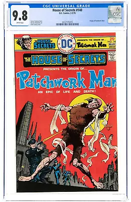 Buy House Of Secrets #140 CGC 9.8 ORIGIN & 1st Solo PATCHWORKMAN 1976 Swamp Thing🔥 • 215.90£