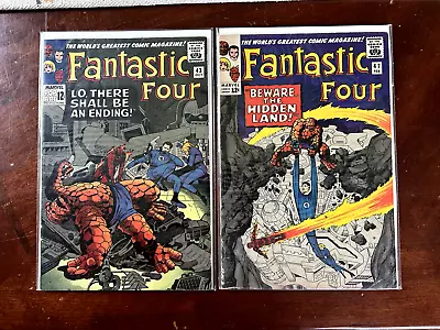 Buy Fantastic Four 43 & 47 VG/GD Set Stan Lee Jack Kirby Marvel Comics 1965 Inhumans • 38.82£