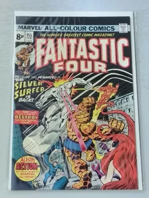 Buy Fantastic Four #155 Vf/nm (9.0) Marvel Comics Silver Surfer February 1975* • 69.99£